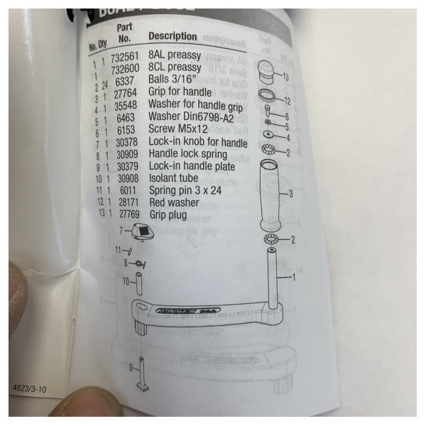 ハーケン B8AL マニュアルシートウィンチハンドル ブラック 200 mm