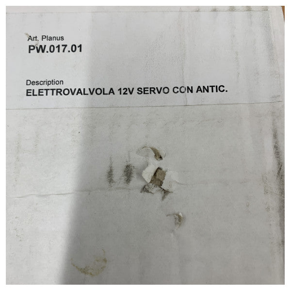 Valvola di ingresso acqua solenoide Planus Electrovalve 12v PW.017.00