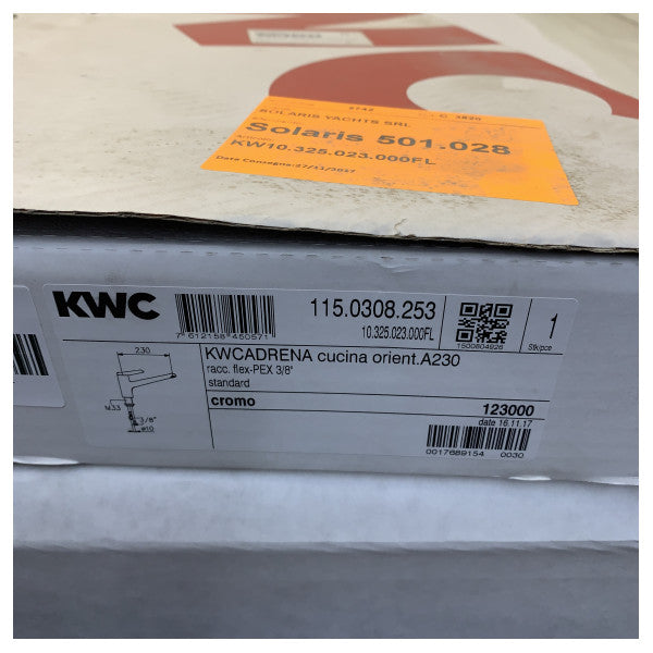 KWC Adrena Single Lever Kitchen Mixer Tab Chrome - 10.325.023.000FL