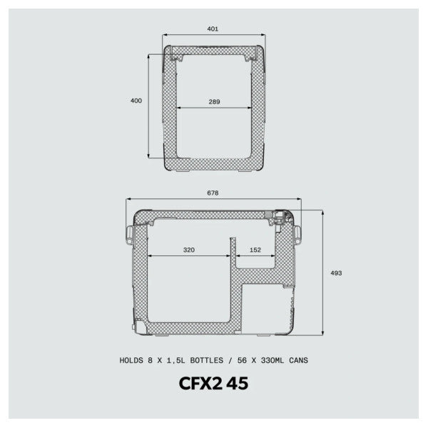 Dometic CFX2 Kompressor Kühlbox 45L Ocean 12/24/230V - 97000150817