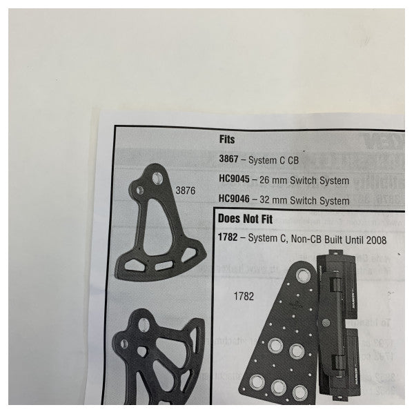 ハーケン 3876 ウェブオン ヘッドボード プレート スタンダード ブラック