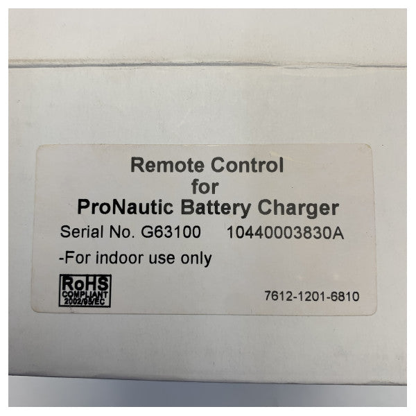 Promariner Pro-63100 Punjač i Inverter Daljinski Upravljač Prikaz