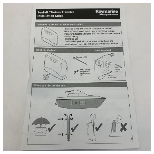 Raymarine E55058 Netwerk Switch Hub SeaTalk HS
