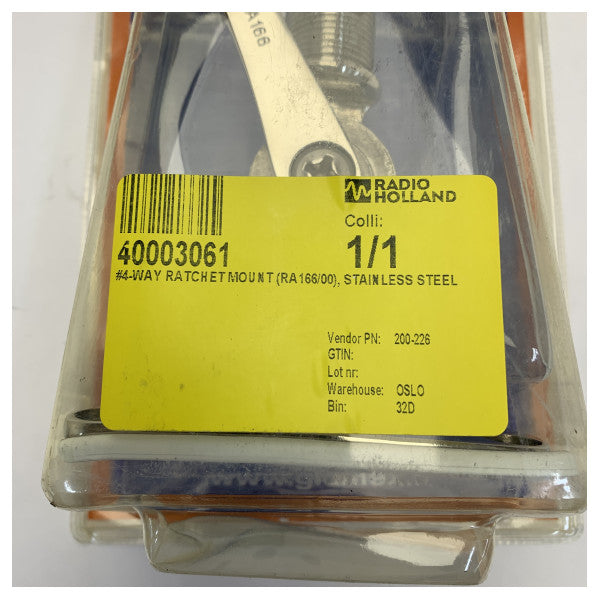 Glomex RA166/00 Universal Antennenhalterung Edelstahl 4-Wege