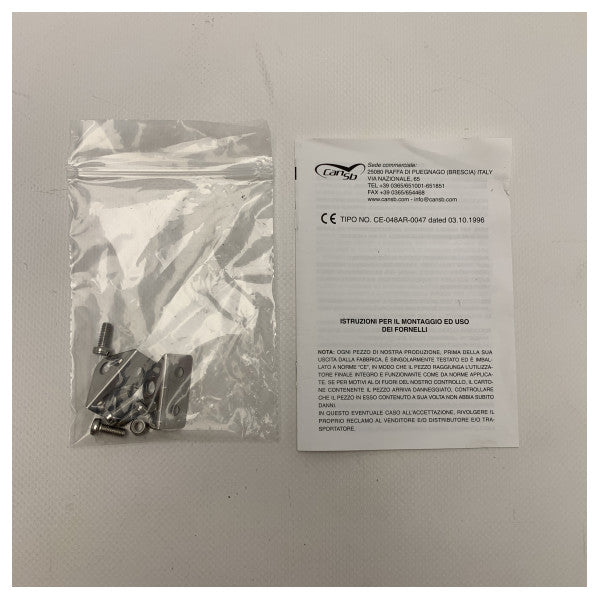 CAN Gasspis med 1 brännare i rostfritt stål 180 x 80 x 180 mm - 487010