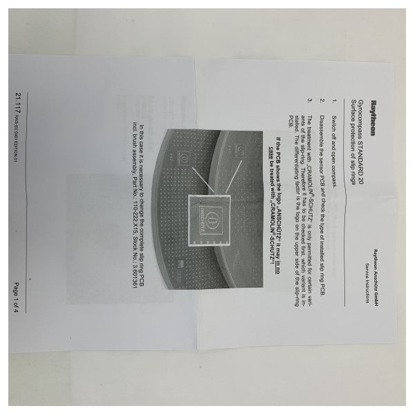 حلقة انزلاق Raytheon Anschutz 110-222.X20 مع مجموعة الفرش