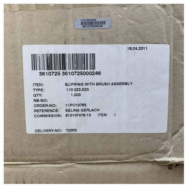 حلقة انزلاق Raytheon Anschutz 110-222.X20 مع مجموعة الفرش