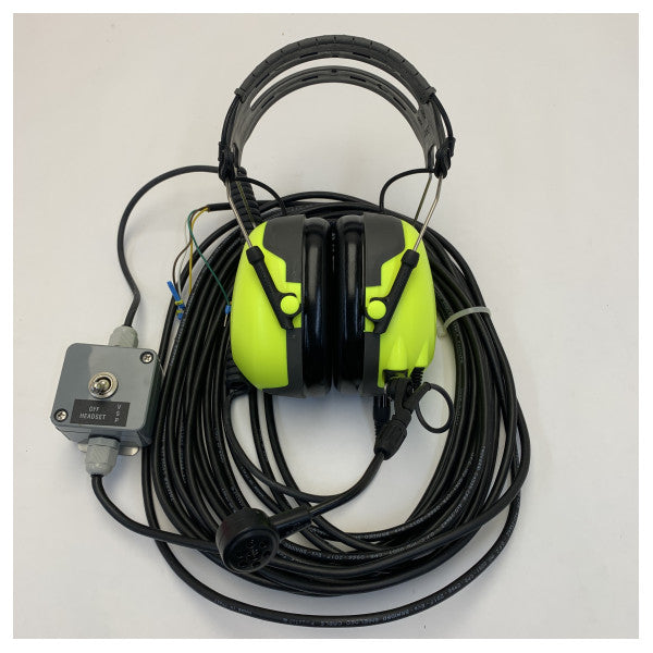 Zenitel Headset with boom mic, headband, and 10m cable - VSP-36-PEL-Y