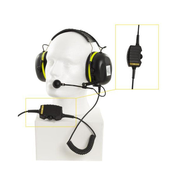 Zenitel Headset mit Boom-Mikrofon, Kopfband und 10 m Kabel - VMP-36-PELP-AD