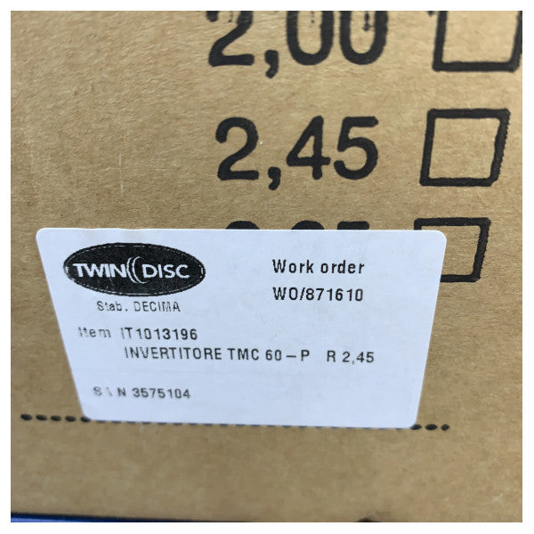 Двигун зчеплення Vetus Twin Disc STM5605 - Коробка передач TMC60-2.45R