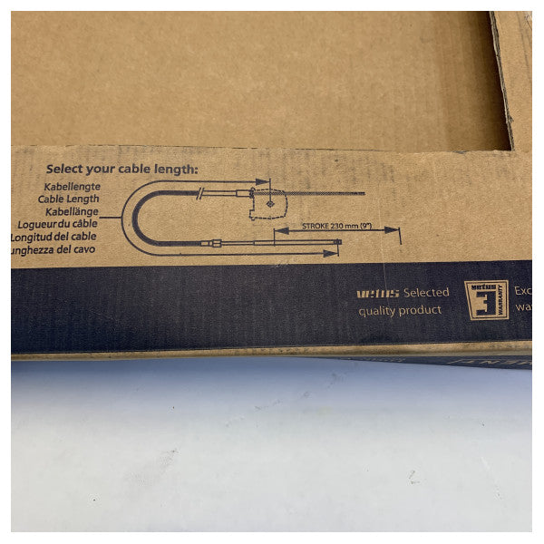 دليل محرك خارجي Vetus HCAB10 كابل توجيه يدوي