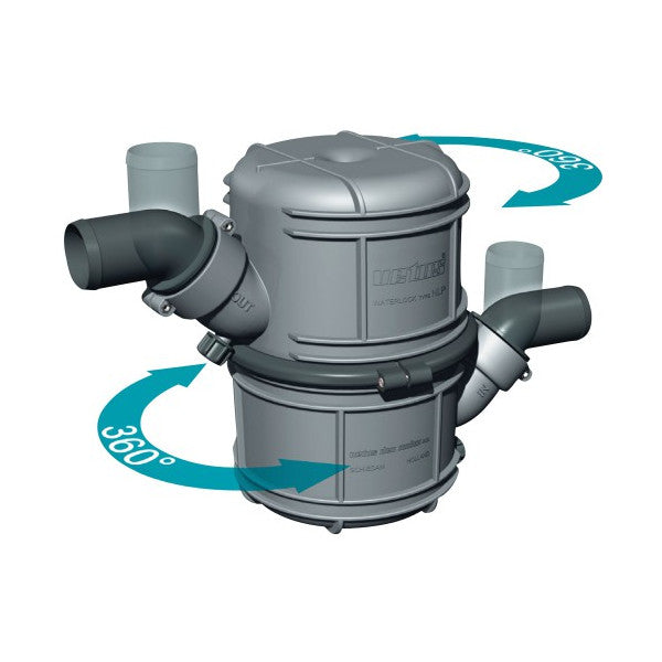 Vetus NLP60 Воден клапан / Изпускателен заглушител 60 мм Сив