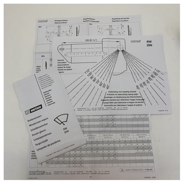 Vetus RW08A Silecek Motoru 12V 1 inç Mil 2 Hız