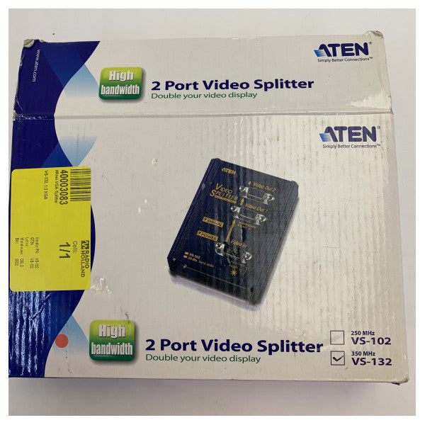 Aten VS-132 Video Splitter - 2-Poorts VGA Splitter with Power Supply