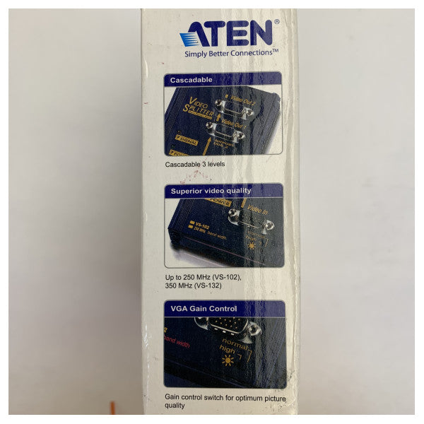 Aten VS-132 Video Splitter - 2-Poorts VGA Splitter with Power Supply