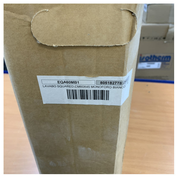 Azzurra Elegance Square washbasin 60x45cm without overflow - EQA60MB1