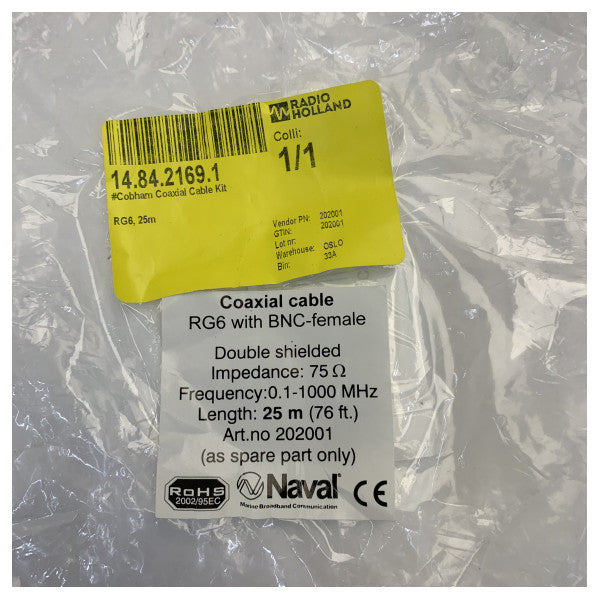 Naval Cobham 202001 Marine Antenna Cable with PL-259 Connector