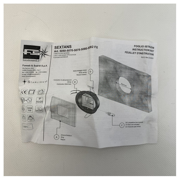 Foresti Suardi Sextans Stainless Steel Downlight Spot - 5075.FX.C -1