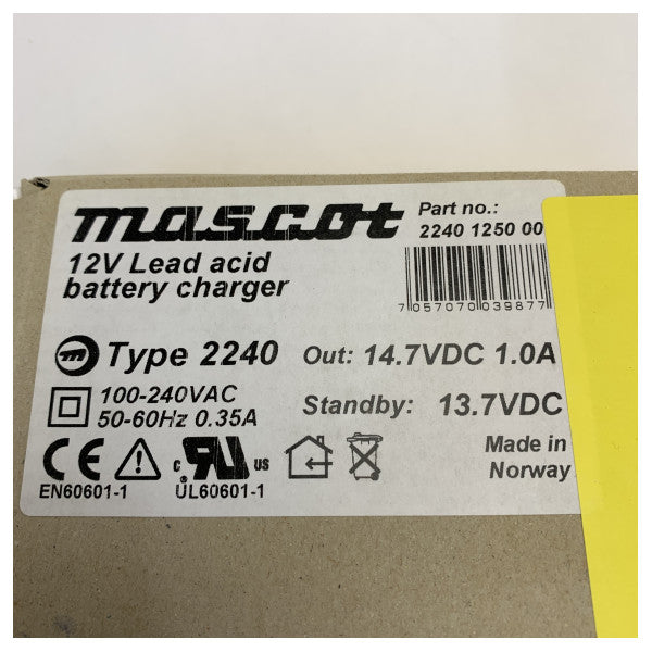 Mascot 2240 Battery Charger 12V - 1.25A Battery Charger - 2240 1250 00