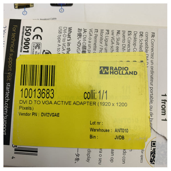 Convertitore adattatore video DVI-D a VGA con alimentazione USB - DV12VGAE