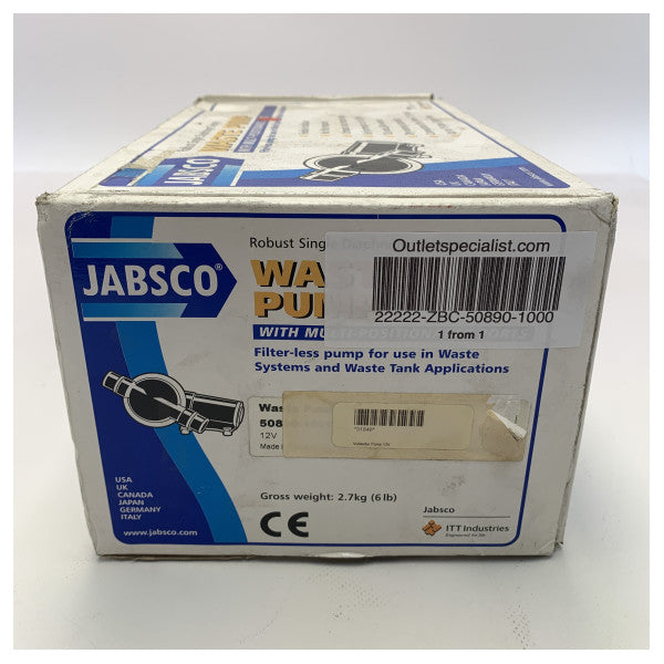 Jabsco 50890-1000 sort vandpumpe 38 mm 12V