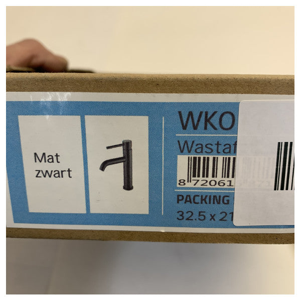 Single Lever Washbasin Water Tap Black Coated - WK011