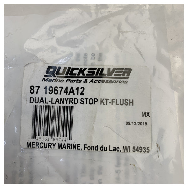 مجموعة مفتاح إيقاف الطوارئ المزدوجة Quicksilver 19674A12