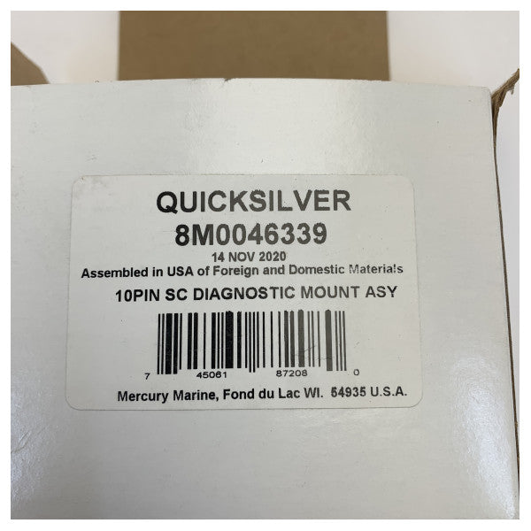 Сглобка на запушалка за диагностичен порт на Меркурий 8M0046339 Бяла