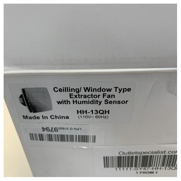 Вентилятор Helios HH-13QH Axiale Extractor FAN 110V / 60 HZ