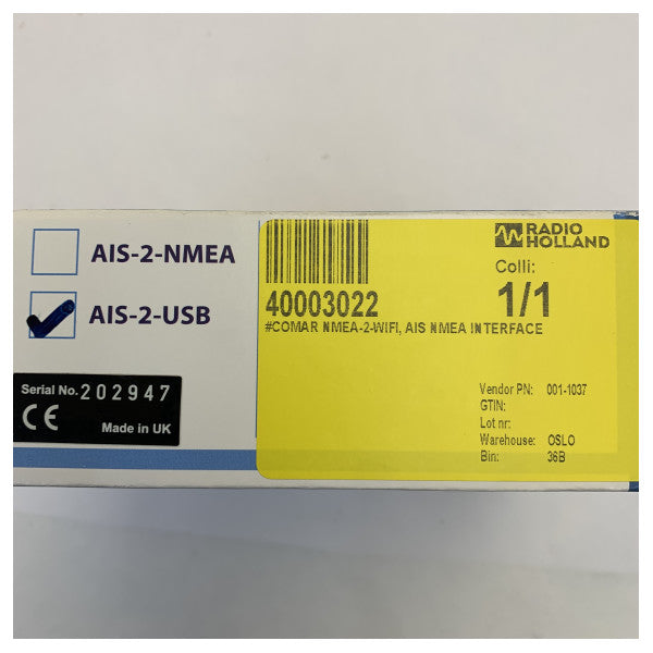 Comar AIS-2-USB Dual Channel Parallel AIS Receiver