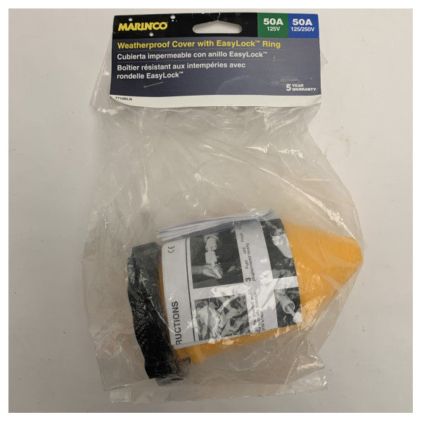 Cobertura impermeável Marinco 50A com anel de bloqueio fácil 230V