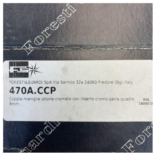 Foresti Suardi Silver Chrome Brass Door Handle Kit - 470A.CCP