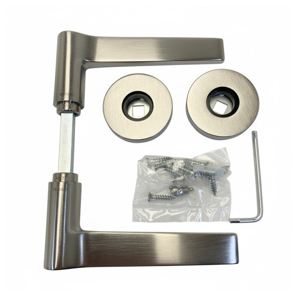 Комплект дверних ручок Olivari Lama M107 з матової нержавіючої сталі