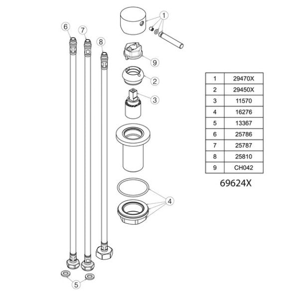 Newform X-Steel 69624X.50.050 Deck Mounted Separate Shower Controle