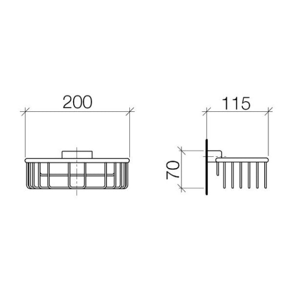 Dornbracht Tara Wall Mounted Shower - Soap Basket - 83290970-00