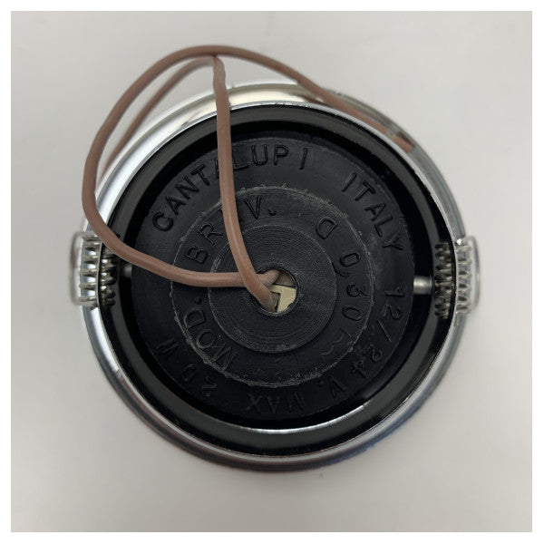 Cantalupi Kırmızı Camlı Krom Pirinç Spot Işık - 12-24V, Hava Koşullarına Dayanıklı Tekne Işığı by Cantalupi