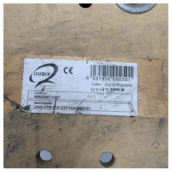Qubix CPR 6707 UTP-nätverkskabel 4x2 AWG24 - tålig Ethernet-kabel för utomhusbruk av marin kvalitet