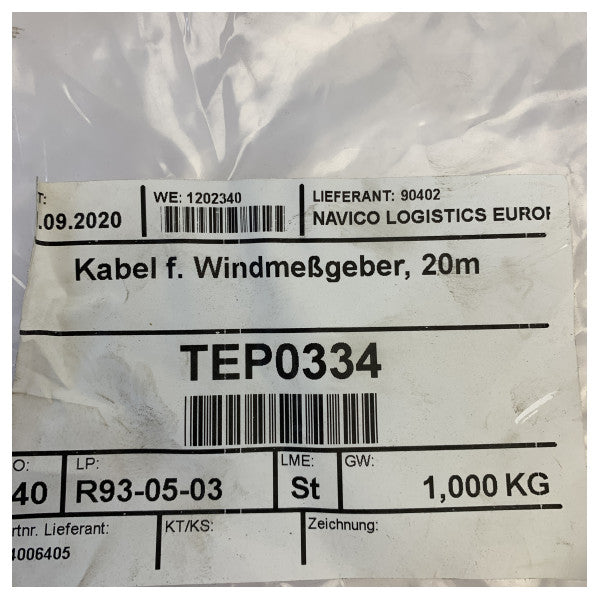 Simrad Masthead Vindmåler Kabel 20M NMEA2000 - Simnet - 24006405