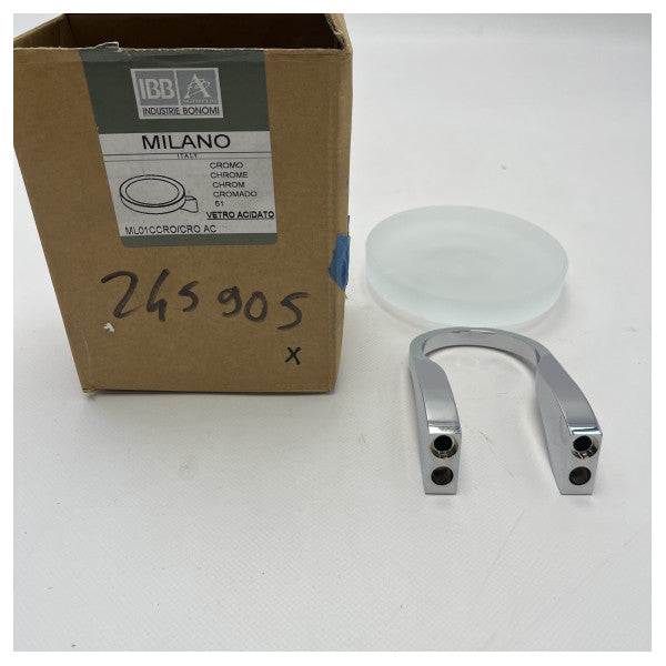 Suporte para Sabonete IBB Chrome com Vidro Fosco - ML01CCRO/CRO