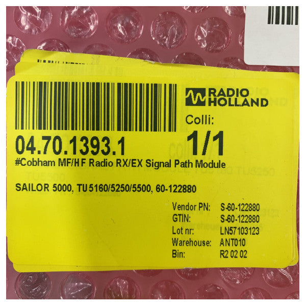 Cobham Sailor 5000 MF/HF Radio RX/EX Signal Path Module TU5160/5250/5500 | 60-122880