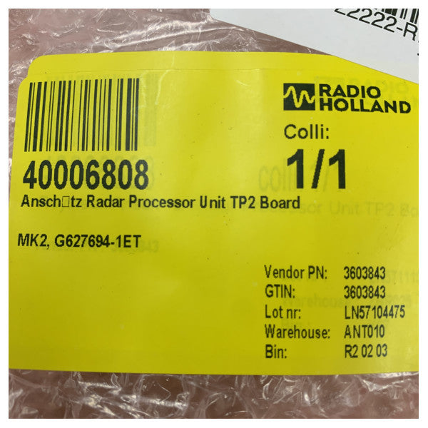 Raytheon Anschutz Radar Processor Unit TP2 Board MK2 - G627694
