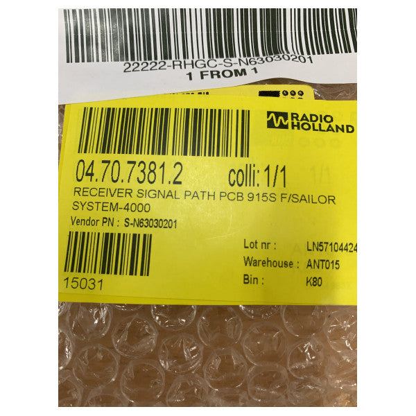 Sailor Receiver Signal Path PCB għal 915S għal Sistema 4000 - S-N63030201