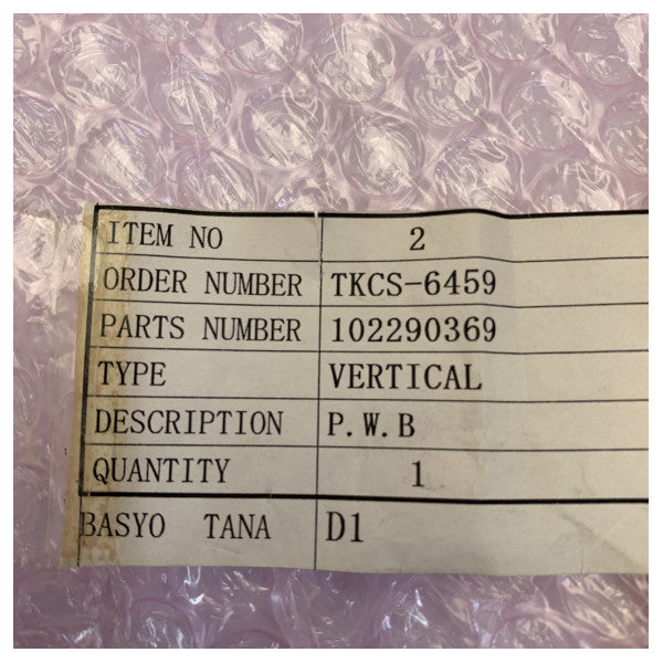 Tokyo Keiki 102290369 Gyrocompass Vertikali Amp PCB