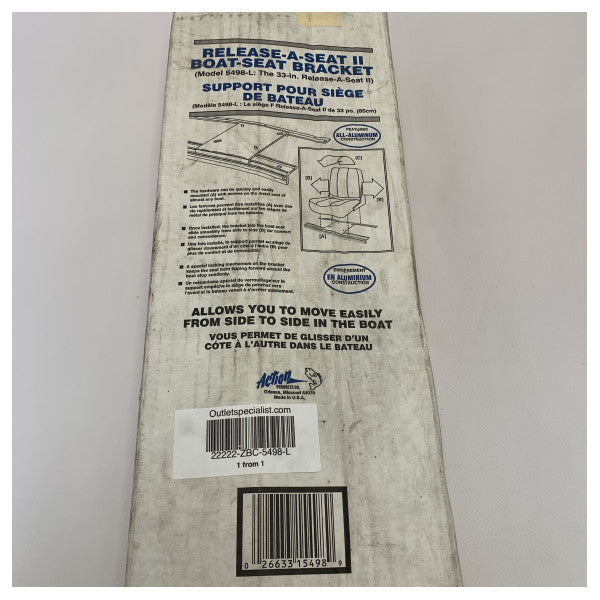 Soporte de montaje de riel deslizante para asiento de embarcación marina - Aluminio duradero, resistente a la intemperie, fácil instalación