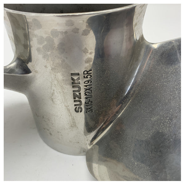 スズキ 3ブレード 15.5 x 19.5 R デュオプロペラ ステンレススチール製プロペラ