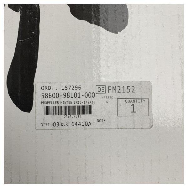 スズキ 3ブレード 15.5 x 19.5 R デュオプロペラ ステンレススチール製プロペラ