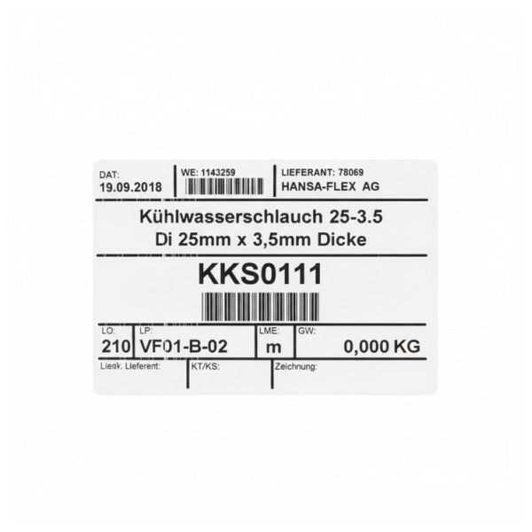 Hansa Flex Marin Motor Kylslang 25mm x 3.5mm - M101025009