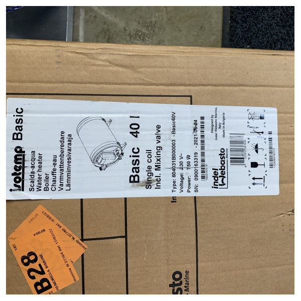 Isotemp 40L ベースボイラー ステンレス鋼 230V - 604031B000003