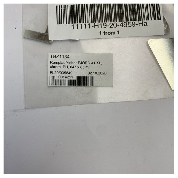 Fjord F41XL Decall Hull Sticker Logo 647 x 85mm