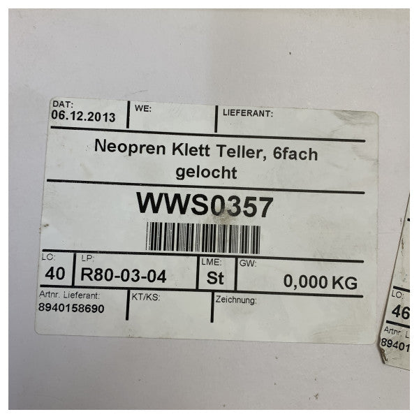 Mirka Velcro 6 hål 150 mm slipplatta 5/16 1975144